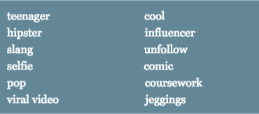 teenager vocabulary